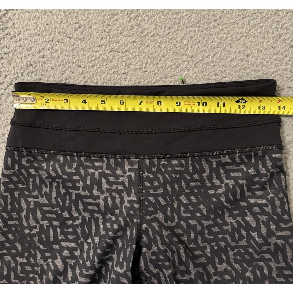 Lululemon Run Inspire Crop II Leggings Gray Black size 6 - Picture 5 of 7